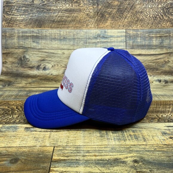 Ole Miss Rebels Mens Trucker Hat Blue Snapback University of Mississippi Cap - Picture 4 of 8